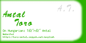 antal toro business card